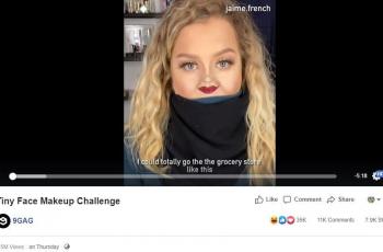 Postingan mengenai Tiny Face Challenge ini viral di Facebook. (Facebook/ 9GAG)