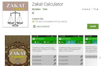 Ilustrasi aplikasi Zakat Calculator. (Play Store)