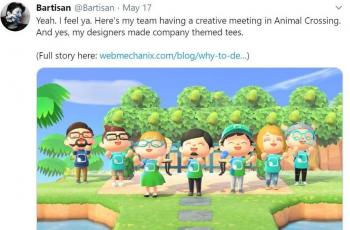 Rapat online dengan game online. (Twitter/ Bartisan, vivschwarz)