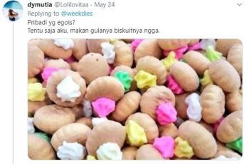Meme kue lebaran. (Twitter/ Lolilovitaa)