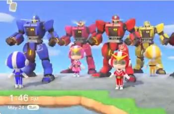 Reka ulang Power Rangers dengan Animal Crossing New Horizons. (Twitter/ swerpee)