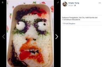 Bekal makan siang yang bikin hilang nafsu makan. (facebook/Yongky Tjung)