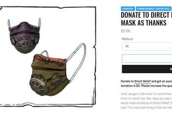 Pembelian skin masker memungkinkan game menyumbang 5 dolar untuk pembelian APD. (Gearbox Loot)