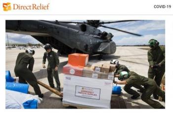 Direct Relief merupakan organisasi nirlaba yang mendistribusikan obat-obatan dan APD gratis ke negara yang membutuhkan. (Direct Relief)
