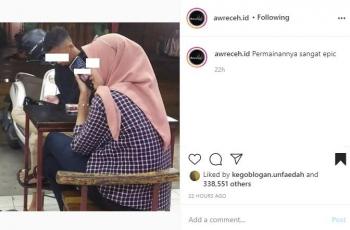 Pasangan yang asyik pacaran. (instagram/awreceh.id)