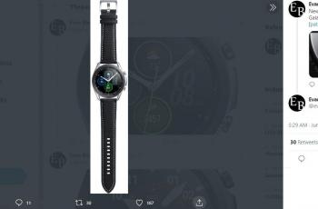 Bocoran Samsung Galaxy Watch 3. (Twitter/ evleaks)