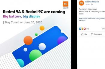 Redmi 9A dan Redmi 9C meluncur pada 30 Juni 2020. (Facebook/ Xiaomi Malaysia)