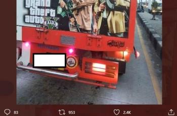 Gambar karakter GTA V ini bikin penggemar ngakak. (Twitter/ depresionistaa)