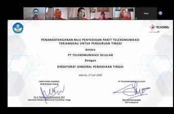 Penandatanganan MoU Penyediaan Paket Telekomunikasi Terjangkau untuk Perguruan Tinggi