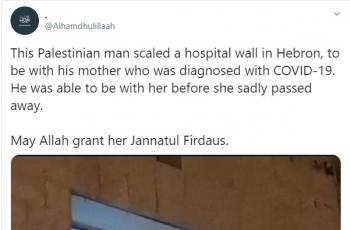 Pria panjat rumah sakit demi bertemu ibunya. (twitter/Alhamdhulillaah)