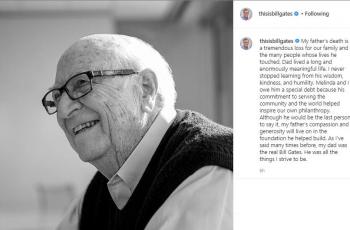 William H. Gates, ayah Bill Gates, (Instagram/@thisisbillgates)