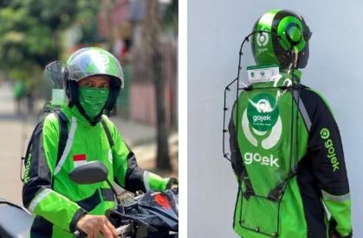 Alat Perlindungan Driver GoRide. (Gojek)