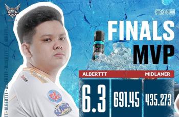 Statistik RRQ Albertt saat jadi MVP di Grand Final MPL Indonesia Season 6. (Instagram/ @mpl.id.official)