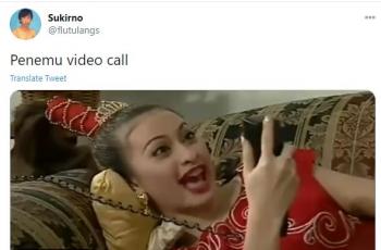 Teknologi video call di sinetron lawas. (twitter/flutulangs)