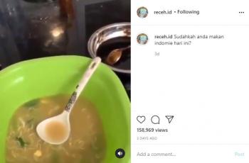 Video mie instan yang bikin salah fokus. (instagram/receh.id)