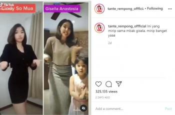 Selebgram cantik mirip Gisel. (instagram/tante_rempong_official)