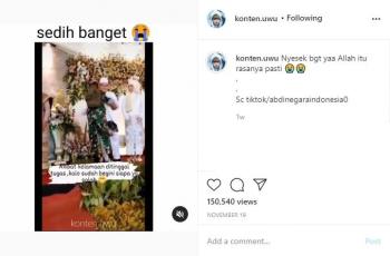 Anggota TNI datang ke nikahan adiknya. (instagram/konten.uwu)