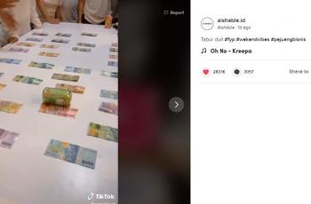 Lomba berhadiah duit ini bikin netizen salfok. (TikTok/ @aishable.id)