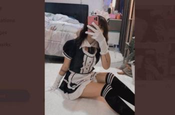 Wendy Walters saat memakai kostum maid. (Twitter/ _Wendywalters)
