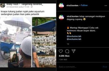 Layar HP penjual rujak. (instagram/viral.konten)