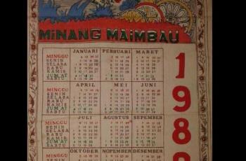 Kalender jadul ini menarik perhatian netizen. (Facebook/ Pada Jaman Dahulu Kala via Gede Tenan grup INDONESIA TEMPO DOELOE)