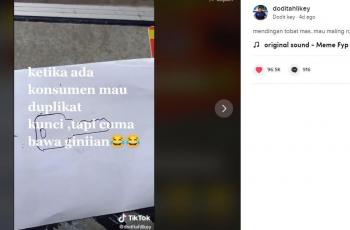 Curhatan tukang kunci ini bikin netizen salfok. (TikTok/ @doditahlikey)