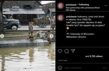 Foto lawas kali di Jakarta. (instagram/potolawas)