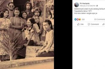 Foto jadul pemuda 1970-an ini menarik perhatian netizen. (Facebook/ Pri Hartanto via Indonesia Tempoe Doeloe)