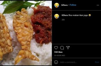 Menu makan siang. (instagram/62lucu)