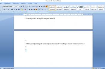 Cara menghapus halaman di word. (HiTekno.com)