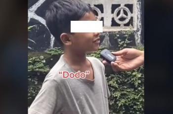 Bocah yang ditanya nama belakang Jokowi bikin netizen terhibur. (TikTok/ @iben_ma)
