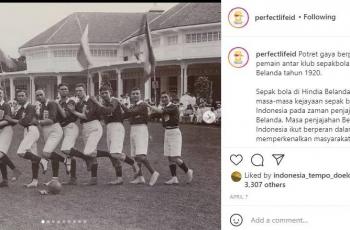 Foto jadul pemain antar klub sepak bola Hindia Belanda. (Instagram/ perfectlifeid)