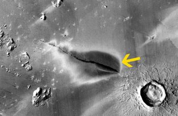 Bukti keberadaan Gunung Berapi di Mars. (NASA)