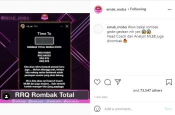 Perombakan roster RRQ. (instagram/emak_moba)