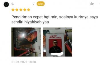 Kelakukan kurir. (Twitter/@txtdarionlshop)