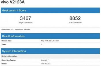 Perangkat baru Vivo muncul di Geekbench. (Geekbench via GSM Arena)