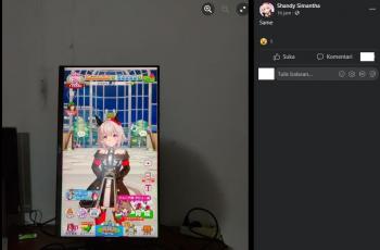 Dedikasi gamer dalam main game mobile Uma Musume Prettu Derby di PC. (Facebook/ Shandy Simantha)