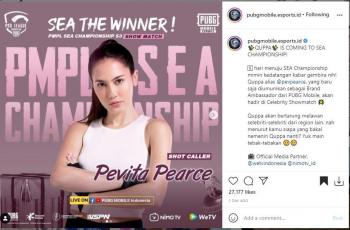 Pevita Pearce meriahkan PMPL SEA Championship 2021. (Instagram/ pubgmobile.esports.id)