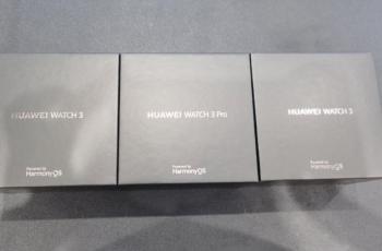 Kotak penjualan Huawei Watch 3 dengan tulisan HarmonyOS. (ITHome)