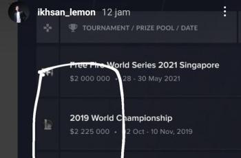 Curhatan RRQ Lemon soal hadiah M2 Mobile Legends. (Instagram/ ikhsan_lemon)