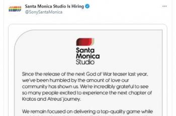 Perilisan God of War ditunda hingga tahun 2022. (Twitter/ SonySantaMonica)