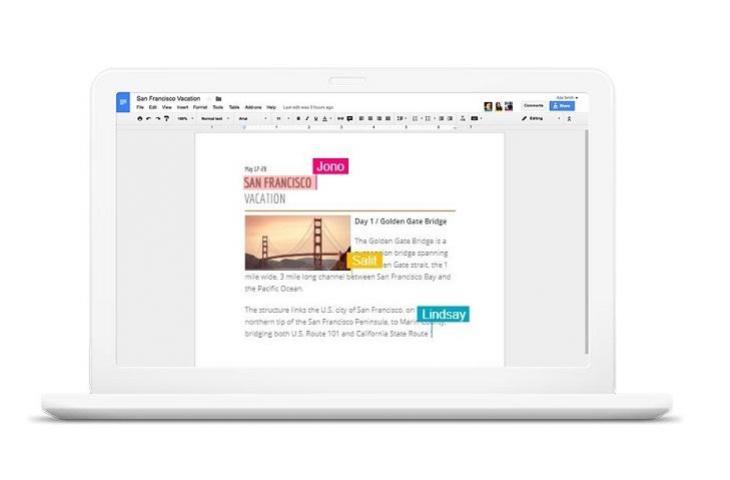 Ilustrasi Google Docs. (Google)