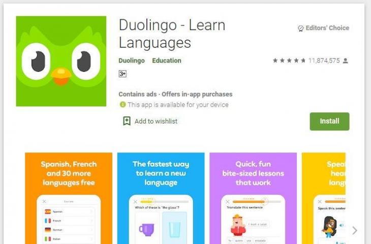 Duolingo. (Google Play Store)