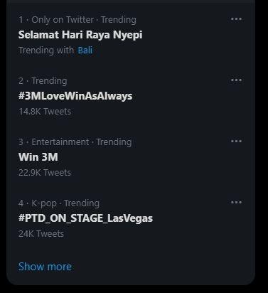 Selamat Hari Raya Nyepi trending di Twitter. (Twitter)