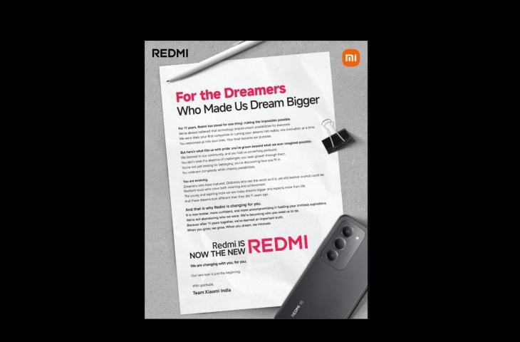 Pengenalan nama REDMI. [X/RedmiIndia]