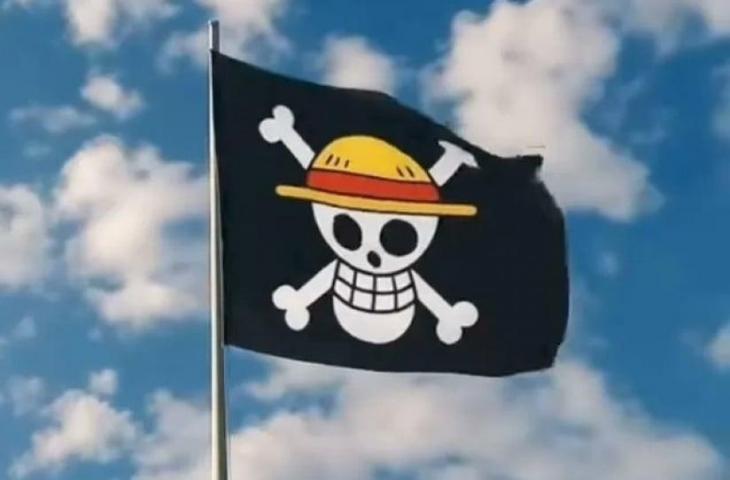 Ilustrasi bendera One Piece. [Twitter]