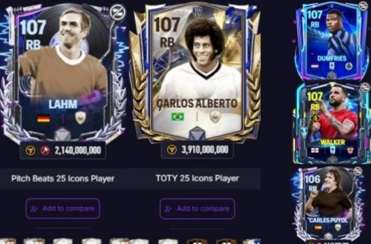 RB terbaik EA FC Mobile. (Tangkapan Layar/Renderz)
