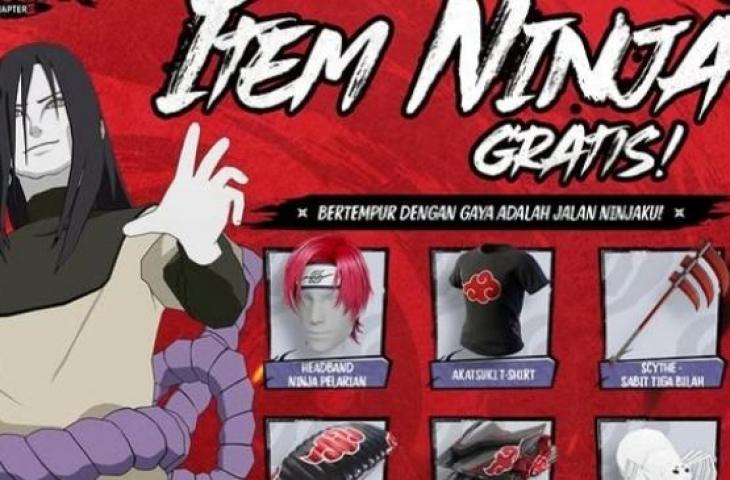 Ilustrasi Kode Redeem FF MAX hari ini- Skin dan item Akatsuki FF Max. (ist)