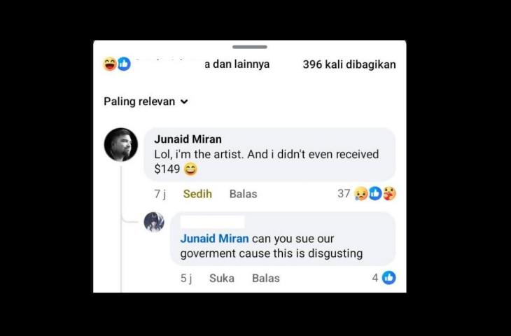 Pengakuan pemilik karakter. [Facebook/Junaid Miran]