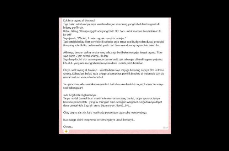 Klarifikasi Bintang Takari. [X/PetrolWeeb]